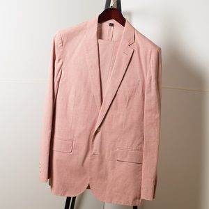 J.Crew Ludlow Slim-fit Two-piece Suit Size 38R / 32 in Pink Linen